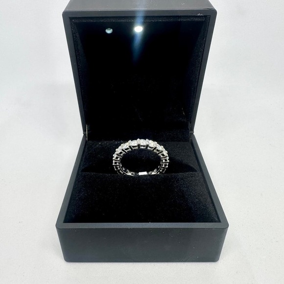 Moissanite Diamond Eternity Ring Wedding Anniversary Band 2 Ct Size 6 Show * - Picture 5 of 12